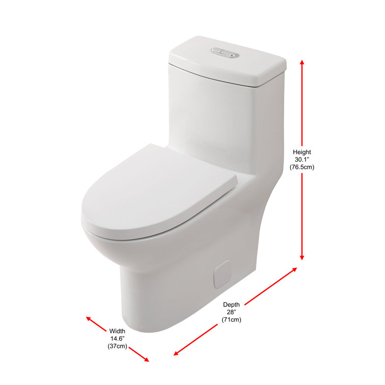 Toilet seat clearance dimensions